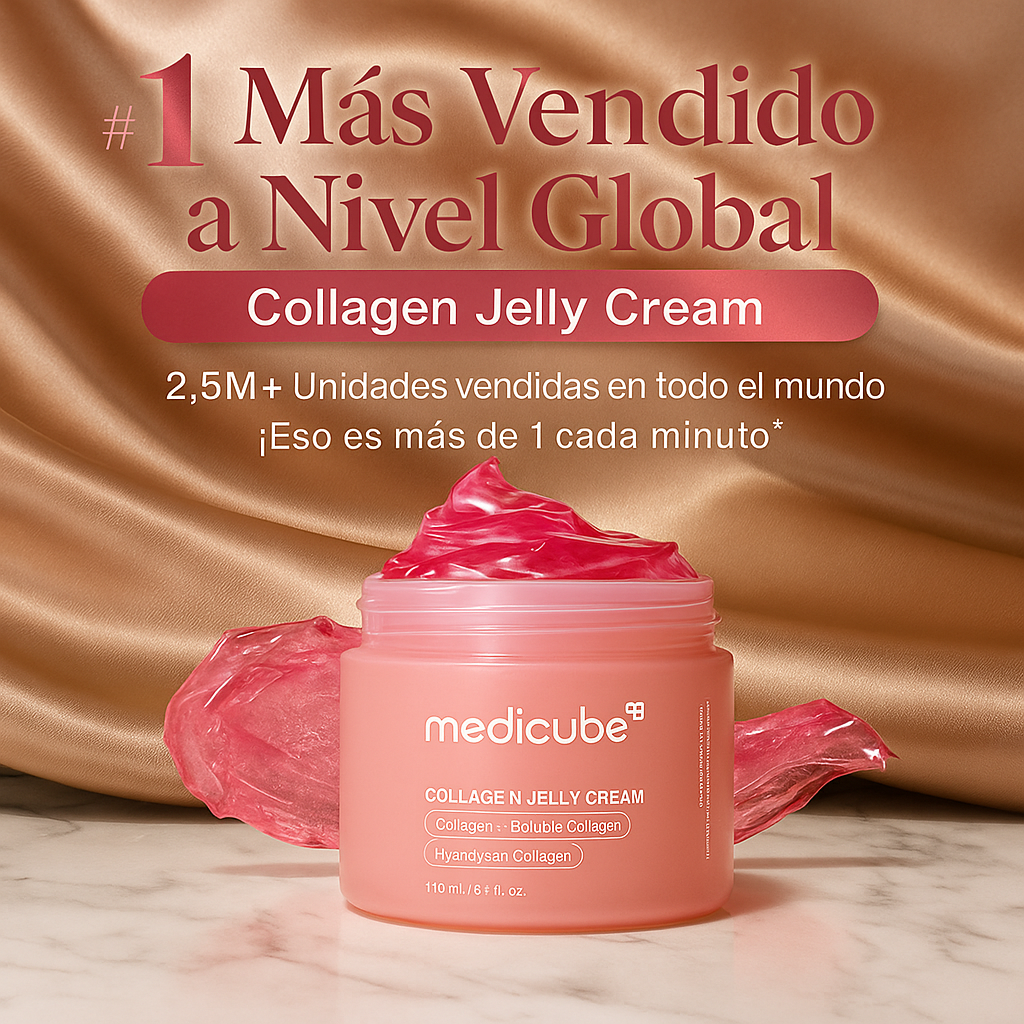 Medicube©  Collagen Jelly Cream + Masajeador Facial Rejuvenecedor